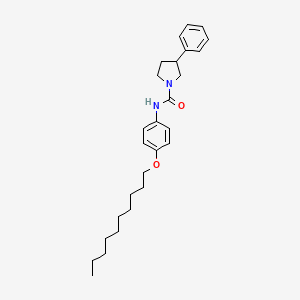 molecular formula C27H38N2O2 B11100895 N-[4-(decyloxy)phenyl]-3-phenylpyrrolidine-1-carboxamide 