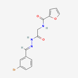 N-({N'-[(E)-(3-Bromophenyl)methylidene]hydrazinecarbonyl}methyl)furan-2-carboxamide