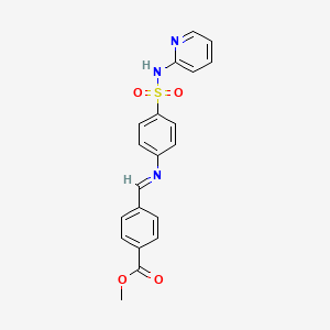 methyl 4-[(E)-{[4-(pyridin-2-ylsulfamoyl)phenyl]imino}methyl]benzoate