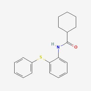 molecular formula C19H21NOS B11100920 N-[2-(phenylsulfanyl)phenyl]cyclohexanecarboxamide 