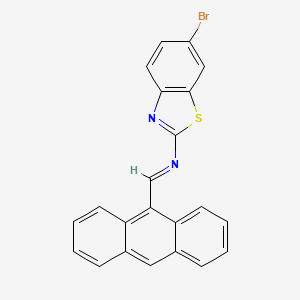 N-[(E)-anthracen-9-ylmethylidene]-6-bromo-1,3-benzothiazol-2-amine