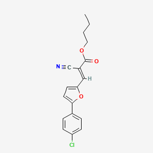 butyl (2E)-3-[5-(4-chlorophenyl)furan-2-yl]-2-cyanoprop-2-enoate