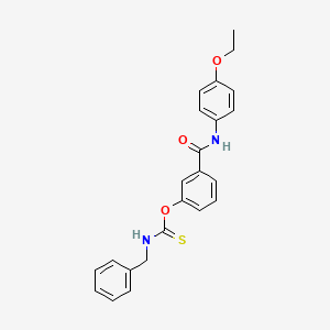 O-{3-[(4-ethoxyphenyl)carbamoyl]phenyl} benzylcarbamothioate