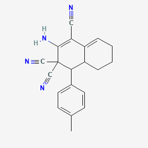 2-amino-4-(4-methylphenyl)-4a,5,6,7-tetrahydronaphthalene-1,3,3(4H)-tricarbonitrile