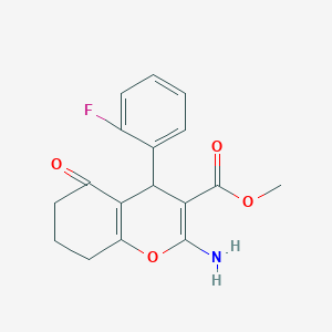 methyl 2-amino-4-(2-fluorophenyl)-5-oxo-5,6,7,8-tetrahydro-4H-chromene-3-carboxylate