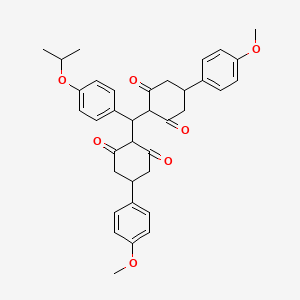 2,2'-{[4-(Propan-2-yloxy)phenyl]methanediyl}bis[5-(4-methoxyphenyl)cyclohexane-1,3-dione]