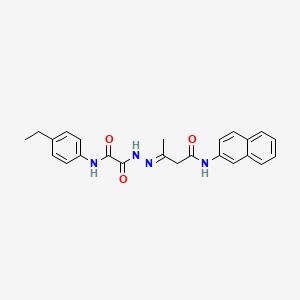 (3E)-3-(2-{[(4-ethylphenyl)amino](oxo)acetyl}hydrazinylidene)-N-(naphthalen-2-yl)butanamide