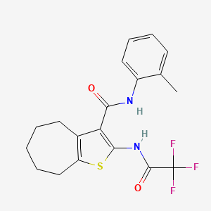 N-(2-methylphenyl)-2-[(trifluoroacetyl)amino]-5,6,7,8-tetrahydro-4H-cyclohepta[b]thiophene-3-carboxamide