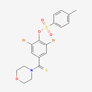 2,6-Dibromo-4-(morpholin-4-ylcarbonothioyl)phenyl 4-methylbenzenesulfonate