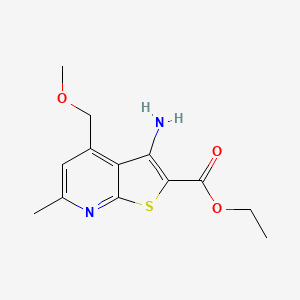 molecular formula C13H16N2O3S B11101103 Ethyl 3-amino-4-(methoxymethyl)-6-methylthieno[2,3-b]pyridine-2-carboxylate 