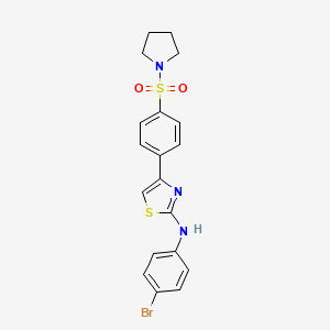 N-(4-bromophenyl)-4-[4-(pyrrolidin-1-ylsulfonyl)phenyl]-1,3-thiazol-2-amine