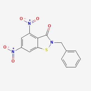 molecular formula C14H9N3O5S B11101120 2-Benzyl-4,6-dinitro-1,2-benzothiazol-3-one 