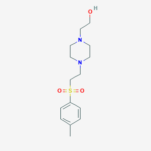 molecular formula C15H24N2O3S B11101121 2-(4-{2-[(4-Methylphenyl)sulfonyl]ethyl}piperazin-1-yl)ethanol 