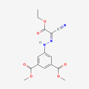 dimethyl 5-[(2Z)-2-(1-cyano-2-ethoxy-2-oxoethylidene)hydrazinyl]benzene-1,3-dicarboxylate