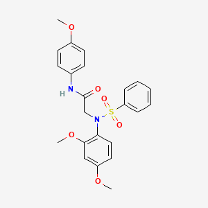 molecular formula C23H24N2O6S B11101197 N~2~-(2,4-dimethoxyphenyl)-N-(4-methoxyphenyl)-N~2~-(phenylsulfonyl)glycinamide 