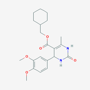 Cyclohexylmethyl 4-(3,4-dimethoxyphenyl)-6-methyl-2-oxo-1,2,3,4-tetrahydropyrimidine-5-carboxylate