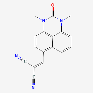 molecular formula C17H12N4O B11101204 [(1,3-dimethyl-2-oxo-2,3-dihydro-1H-perimidin-6-yl)methylidene]propanedinitrile 