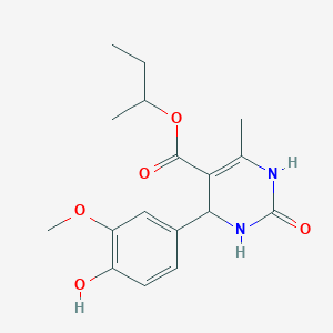 molecular formula C17H22N2O5 B11101216 Butan-2-yl 4-(4-hydroxy-3-methoxyphenyl)-6-methyl-2-oxo-1,2,3,4-tetrahydropyrimidine-5-carboxylate 