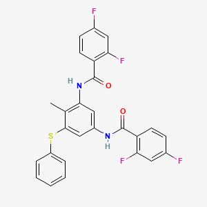 N,N'-[4-methyl-5-(phenylsulfanyl)benzene-1,3-diyl]bis(2,4-difluorobenzamide)