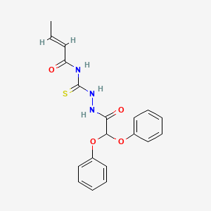 (2E)-N-{[2-(diphenoxyacetyl)hydrazinyl]carbonothioyl}but-2-enamide