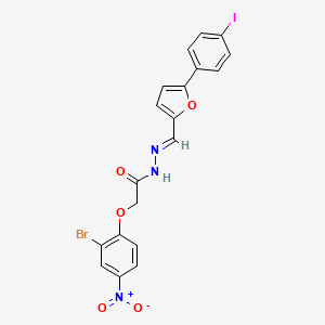 2-(2-Bromo-4-nitrophenoxy)-N'-[(E)-[5-(4-iodophenyl)furan-2-YL]methylidene]acetohydrazide