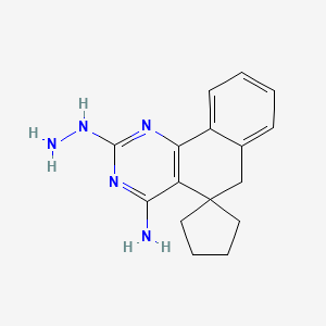 2-Hydrazino-4-amino-5,6-dihydrobenzo[h]quinazoline-spiro-5-cyclopentane