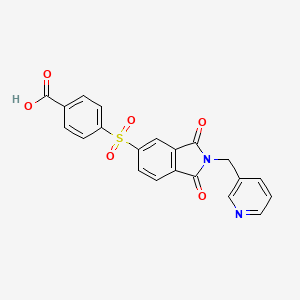 4-{[1,3-dioxo-2-(pyridin-3-ylmethyl)-2,3-dihydro-1H-isoindol-5-yl]sulfonyl}benzoic acid