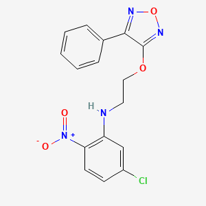 5-chloro-2-nitro-N-{2-[(4-phenyl-1,2,5-oxadiazol-3-yl)oxy]ethyl}aniline