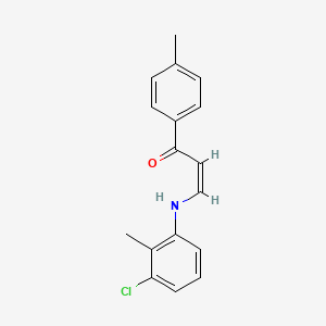 (1Z,3E)-3-[(3-chloro-2-methylphenyl)imino]-1-(4-methylphenyl)prop-1-en-1-ol