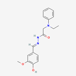 2-[Ethyl(phenyl)amino]-N'-[(E)-(4-hydroxy-3-methoxyphenyl)methylidene]acetohydrazide