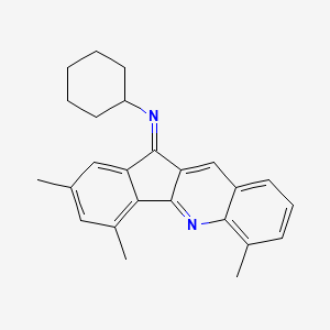 N-[(11Z)-2,4,6-trimethyl-11H-indeno[1,2-b]quinolin-11-ylidene]cyclohexanamine