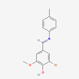 2-Bromo-6-methoxy-4-[(E)-[(4-methylphenyl)imino]methyl]phenol