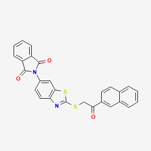 2-(2-{[2-(naphthalen-2-yl)-2-oxoethyl]sulfanyl}-1,3-benzothiazol-6-yl)-1H-isoindole-1,3(2H)-dione