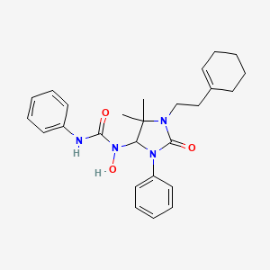 1-{1-[2-(Cyclohex-1-en-1-yl)ethyl]-5,5-dimethyl-2-oxo-3-phenylimidazolidin-4-yl}-1-hydroxy-3-phenylurea