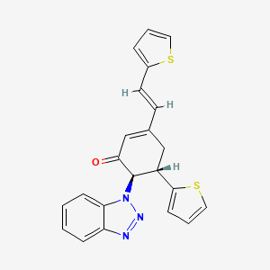 (5S,6R)-6-(1H-benzotriazol-1-yl)-5-(thiophen-2-yl)-3-[(E)-2-(thiophen-2-yl)ethenyl]cyclohex-2-en-1-one