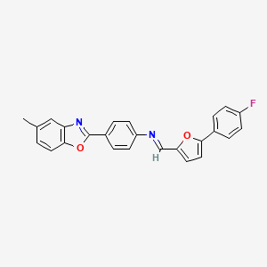 N-{(E)-[5-(4-fluorophenyl)furan-2-yl]methylidene}-4-(5-methyl-1,3-benzoxazol-2-yl)aniline