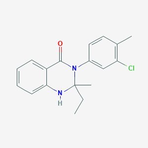 3-(3-chloro-4-methylphenyl)-2-ethyl-2-methyl-2,3-dihydroquinazolin-4(1H)-one