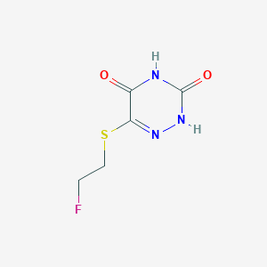 6-[(2-fluoroethyl)sulfanyl]-1,2,4-triazine-3,5(2H,4H)-dione