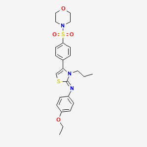 4-ethoxy-N-[(2Z)-4-[4-(morpholin-4-ylsulfonyl)phenyl]-3-propyl-1,3-thiazol-2(3H)-ylidene]aniline