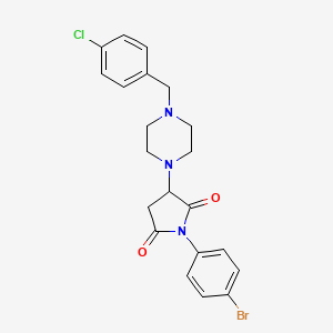 1-(4-Bromophenyl)-3-[4-(4-chlorobenzyl)piperazin-1-yl]pyrrolidine-2,5-dione