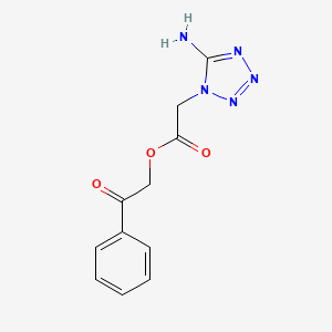 2-oxo-2-phenylethyl (5-amino-1H-tetrazol-1-yl)acetate