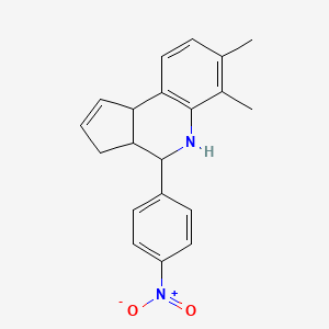 6,7-dimethyl-4-(4-nitrophenyl)-3a,4,5,9b-tetrahydro-3H-cyclopenta[c]quinoline