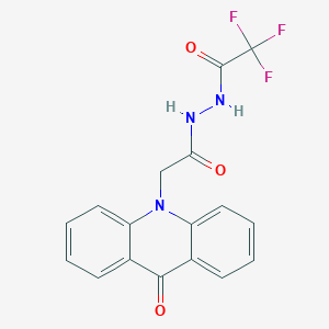 2,2,2-trifluoro-N'-[(9-oxoacridin-10(9H)-yl)acetyl]acetohydrazide