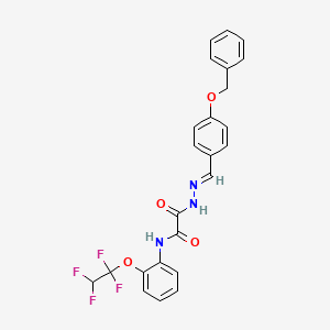 2-{(2E)-2-[4-(benzyloxy)benzylidene]hydrazinyl}-2-oxo-N-[2-(1,1,2,2-tetrafluoroethoxy)phenyl]acetamide