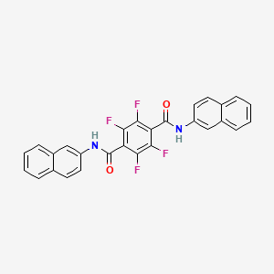 molecular formula C28H16F4N2O2 B11101611 2,3,5,6-tetrafluoro-N,N'-di(naphthalen-2-yl)benzene-1,4-dicarboxamide 