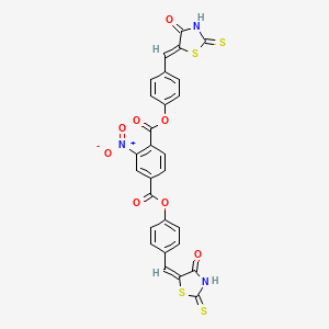 4-{4-[(E)-(4-oxo-2-thioxo-1,3-thiazolidin-5-ylidene)methyl]phenyl} 1-{4-[(Z)-(4-oxo-2-thioxo-1,3-thiazolidin-5-ylidene)methyl]phenyl} 2-nitrobenzene-1,4-dicarboxylate