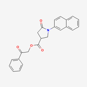 2-Oxo-2-phenylethyl 1-(naphthalen-2-yl)-5-oxopyrrolidine-3-carboxylate