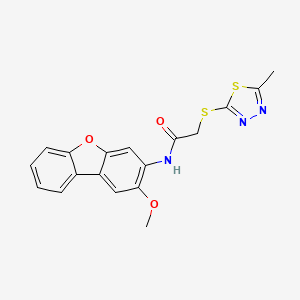 N-(2-methoxydibenzo[b,d]furan-3-yl)-2-[(5-methyl-1,3,4-thiadiazol-2-yl)sulfanyl]acetamide