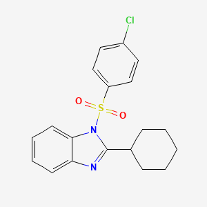 1-[(4-chlorophenyl)sulfonyl]-2-cyclohexyl-1H-benzimidazole