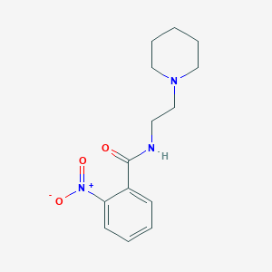 molecular formula C14H19N3O3 B11101677 2-nitro-N-[2-(piperidin-1-yl)ethyl]benzamide 